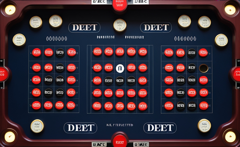 Bảng cược sicbo với tất cả ô cược và tỉ lệ payout hiển thị đầy đủ