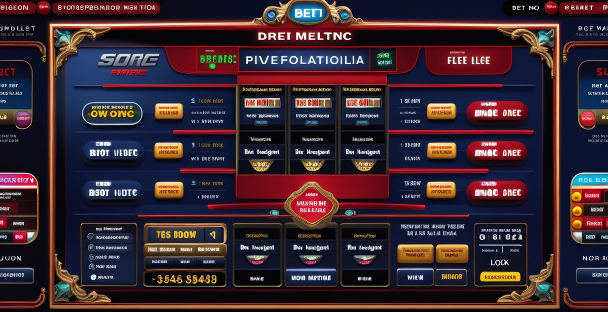 Biểu đồ so sánh volatility slot thấp trung bình cao với các cột thưởng dao động trên nền tối sang trọng